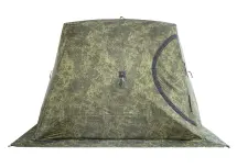 Палатка зимняя КУБ 4 камуфляж (трехслойная), с навесом