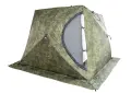 Палатка зимняя КУБ 4 камуфляж (трехслойная), с навесом