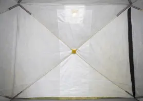 Палатка зимняя КУБ 4 камуфляж (трехслойная), с навесом