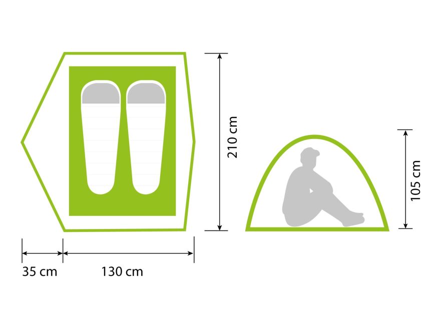Палатка автоматическая 2-х местная Norfin ZOPE 2 NF
