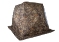 Палатка зимняя КУБ 3 камуфляж (трехслойная) с выводом под трубу