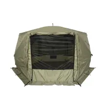 Шатер СЛЕДОПЫТ быстросборный, 6 стен, 3,35х3,85 м, h-2,25 м, S по полу 9,3 кв.м ОЛИВА