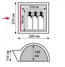 Палатка Tramp Lite Wonder 3, песочный