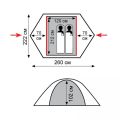 Палатка Tramp Sarma 2-местная v2, серый
