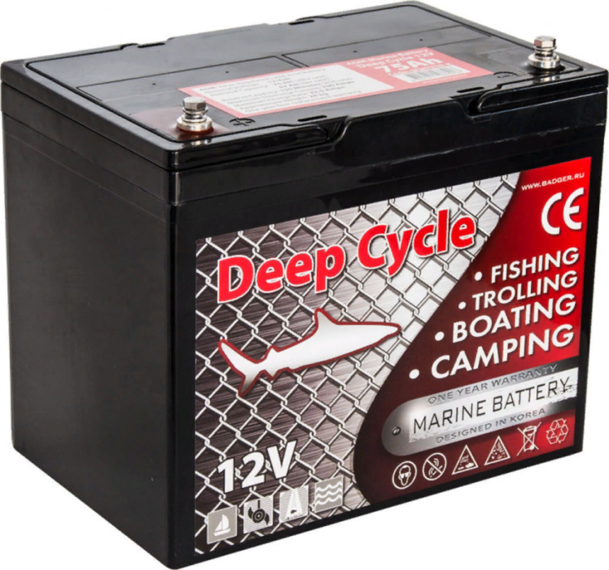 Аккумулятор Marine Deep Cycle AGM 75Ah 12V, 6FM75TD-X