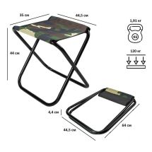 Табурет складной РС230 камуфляж, Green Glade