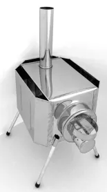 Печь походная Пошехонка малая с защитным кожухом