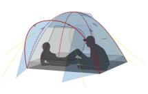 Палатка Canadian Camper Karibu 2-местная, цвет royal
