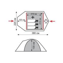 Палатка Tramp Lite Camp 3, песочная 