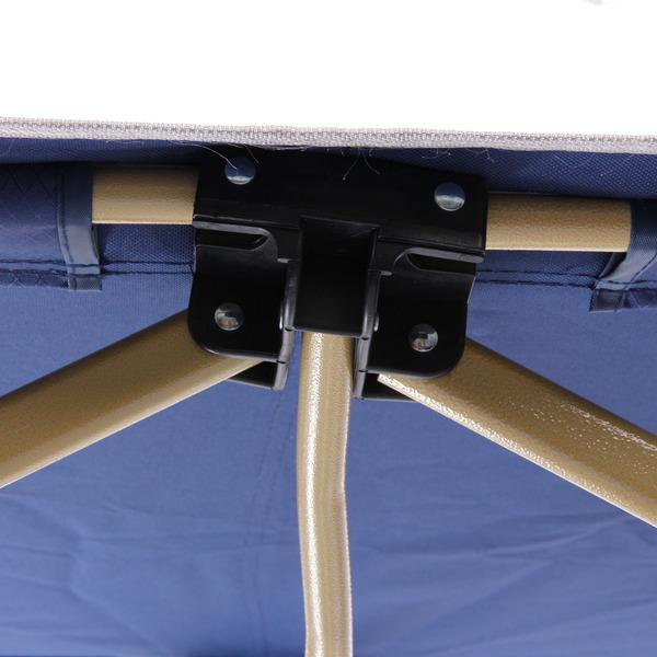 Раскладушка кемпинговая складная с матрасом 188*66*49 см, серый-синий