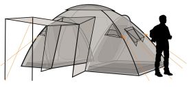 Палатка Canadian Camper SANA 4 PLUS, цвет royal