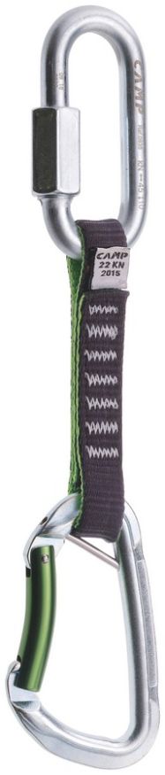 Комплект карабинов с оттяжкой GYM SAFE CABLE EXPRESS 18 cm, CAMP
