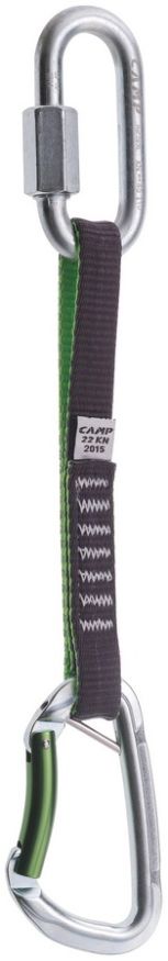 Комплект карабинов с оттяжкой GYM SAFE CABLE EXPRESS 18 cm, CAMP