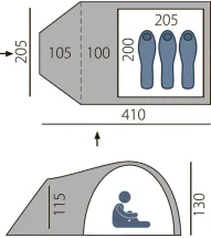 Палатка Arten Spring 3, синяя