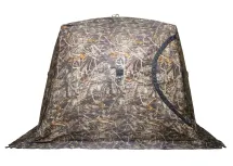 Палатка зимняя КУБ 4 камуфляж (трехслойная), с навесом, швы проклеены